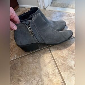 Gray Suede Ankle Boots-size 7.5-Excellent condition!